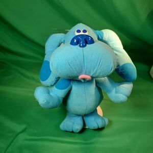 Vtg 1997 Tyco BLUES CLUES SING ALONG BLUE 12" Talking Stuffed Plush TESTED WORKS